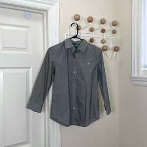 Ralph Lauren - Lauren - Vertical Striped Button Down Shirt - Black White - Small